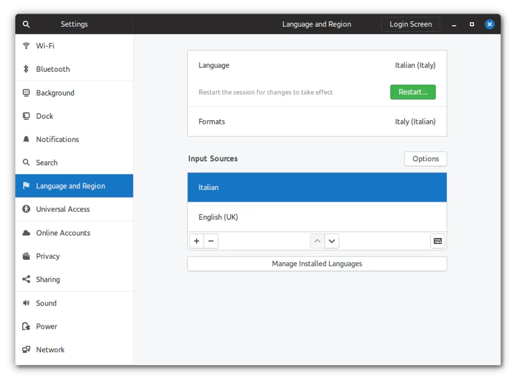 change keyboard language on computer